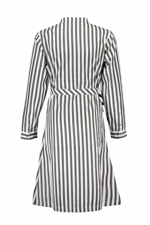 Dress vertical stripe 001 white