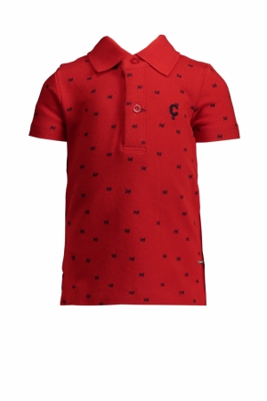 Polo all over print 266 scarlet red