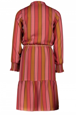 Miron woven striped dress 237 ruby