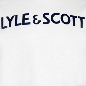 Lyle&scott text tee 002 bright whit