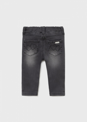 Basic denim pants 053 medium gray