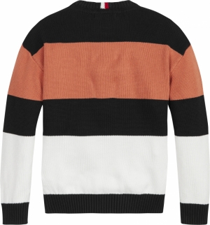 Tonal logo colorblock sweater BDS