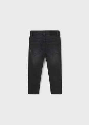 Basic slim fit trousers 019 black