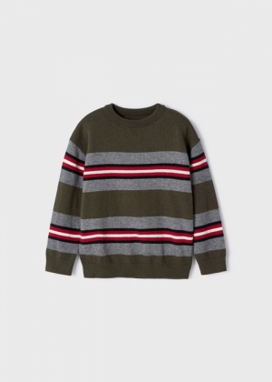 Stripes sweater 086 forest