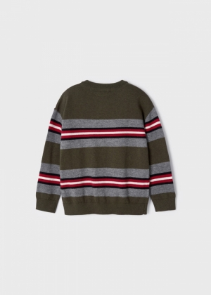 Stripes sweater 086 forest