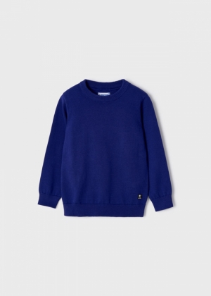 Basic cotton sweater 059 cobalt
