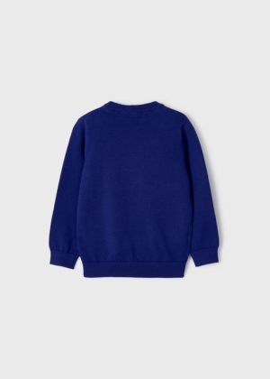Basic cotton sweater 059 cobalt