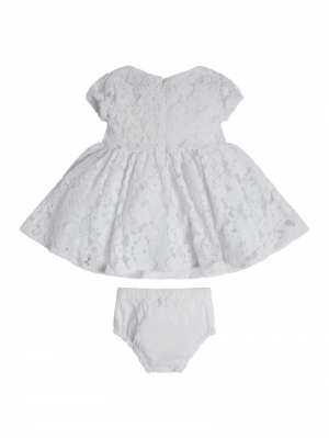 Set ss lace dress en panties G011 pure white