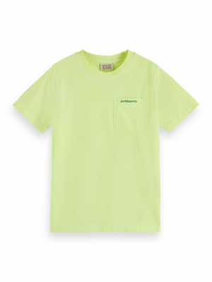 Short sleeved pocket tshirt 5451 neon lemon