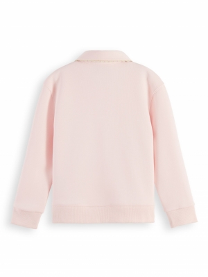 Relaxed fit polo sweatshirt 0085 peach