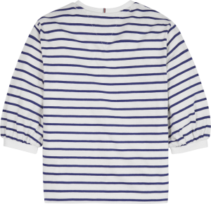 Stripe slub knit top 0A4 blue stripe