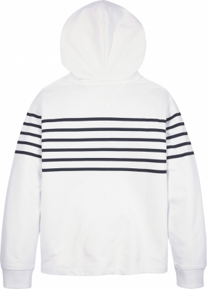 Breton stripe hoodie YBH ancient whi