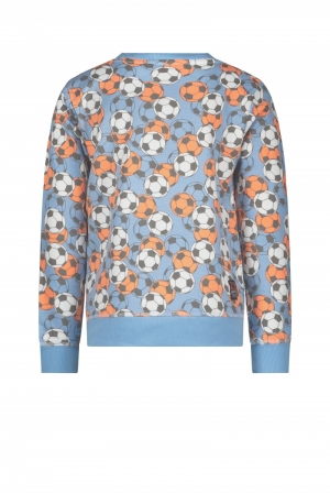Fancy sweater AOP football 120 bright blue