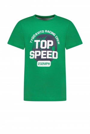 Tshirt fancy print top speed 330 bright gree