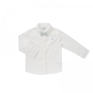 Shirt pierrot bow square offwhite