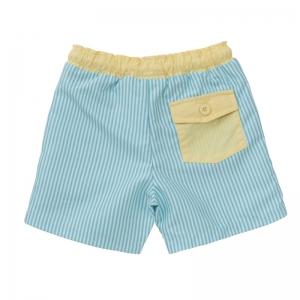 Swim shorts stripes turquoise