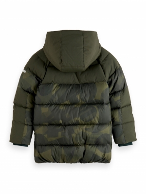 Hooded jacket with contrast  0360 military