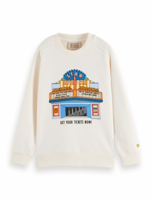 Relaxed-fit artwork sweatshirt 0001 offwhite