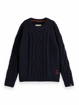 Chenille cable knit 0002 night