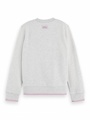 Regular-fit sequin sweatshirt 0606 grey melan