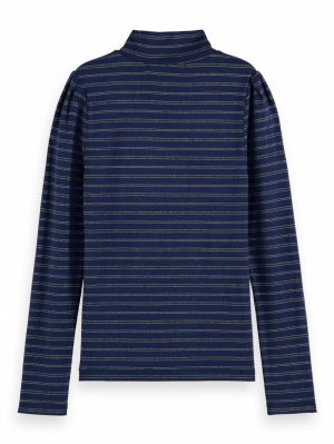 Long-sleeved striped shirt 5233 blue strip