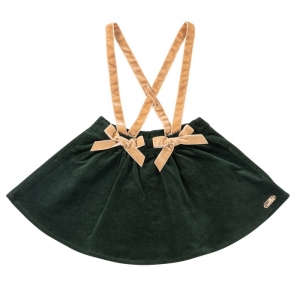 Skirt bretel bow dark green