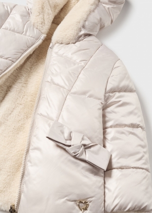 Reversible faux fur jacket 036 stone