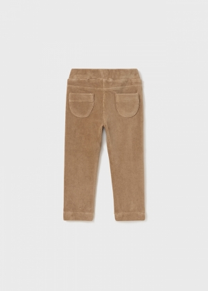 Basic cord knit trousers 027 camel