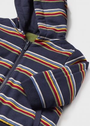 Reversible striped hoodie 031 bayleaf