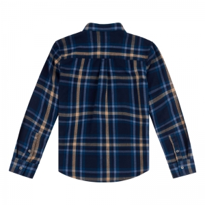 Flannel check shirt  203 navy blazer