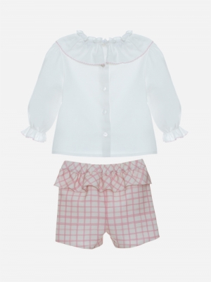 Girl set (blouse+shorts) X0007