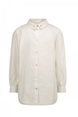 Flo girls woven maxi blouse 001 off white