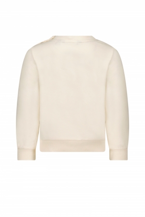 Onno chest panel sweater 003 off white
