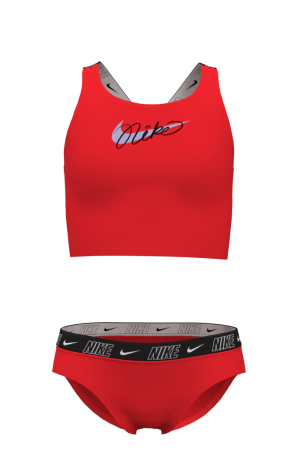 NIKE LOGO TAPE MIDKINI SET 638 light crims