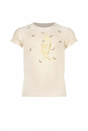NOMSA flowers & bees T-shirt 008 pearled ivo