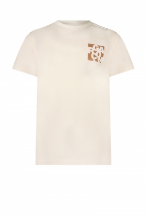 NOLAN chest logo T-shirt 003 off white