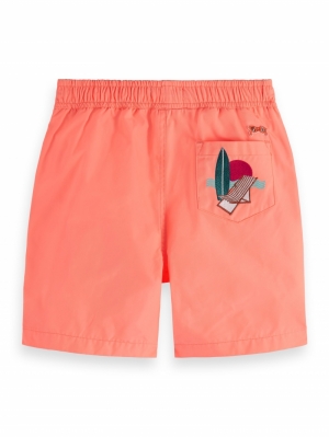 Short-length placed swimshorts 0557 - Neon Cor