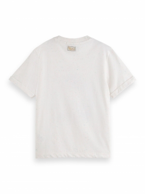 Relaxed-fit cotton nep T-shirt 0003 - Ecru