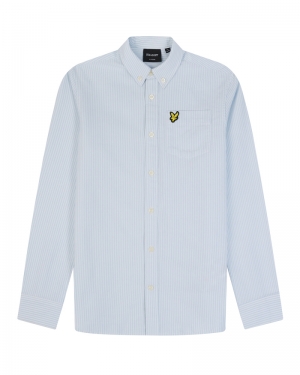 Stripe oxford shirt W490 light blue