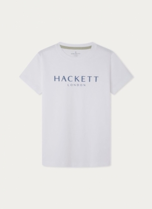 Hackett logo tee 800 white