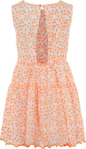 Dress CARINA white/neon oran