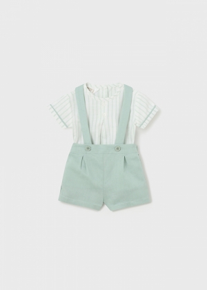 Shorts with suspenders set 052 lagoon