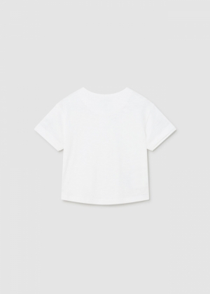 Combined linen shirt 081 white