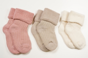 Baby girl 3-pack terry socks 255 pastel pink