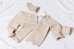 Baby knitted trouser 022 oatmeal