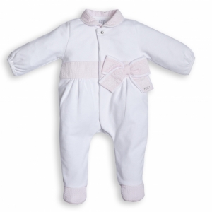 Rompersuit chic XL bow 0104 whi-pink