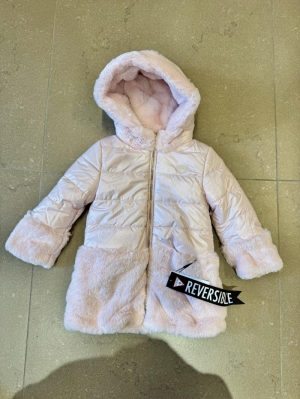 HOODED NYLON&FUR REVERS JACKET G6K9 BALLET PIN