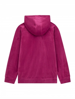 HOODED LS ACTIVE TOP_MINI ME FIPR FIERCE PUR