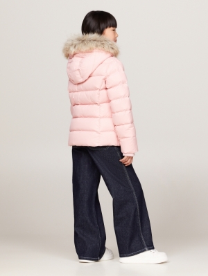 ESSENTIAL DOWN FUR HOOD JACKET TJX Soft Rose