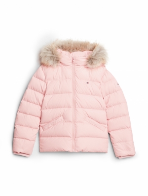 ESSENTIAL DOWN FUR HOOD JACKET TJX Soft Rose